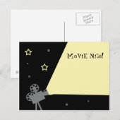 Carte Postale Invitation à une soirée cinéma (Devant / Derrière)