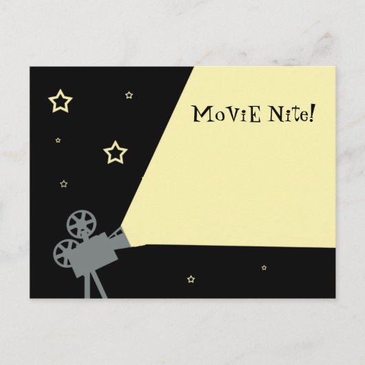Carte Postale Invitation à une soirée cinéma (Devant)