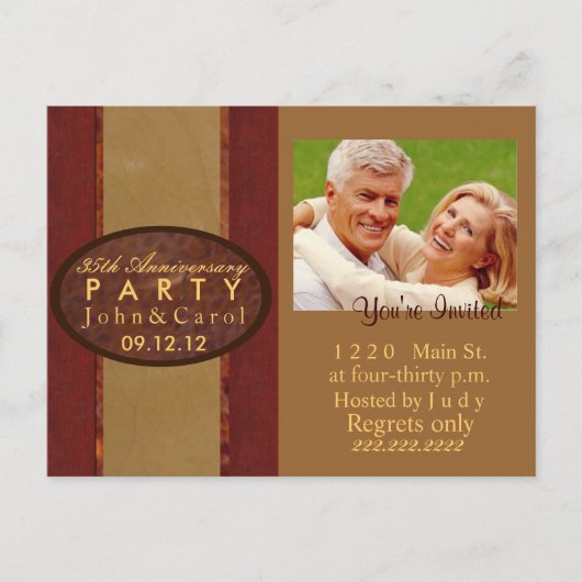 Carte Postale Invitation anniversaire (Devant)