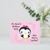 Carte postale Invitation Anniversaire de bébé mign (Debout devant)