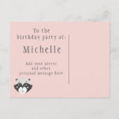 Carte postale Invitation Anniversaire de enfant Cu (Dos)