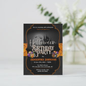Carte postale Invitation Anniversaire d'Halloween (Debout devant)