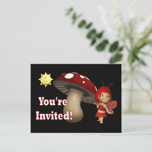 Carte postale Invitation anniversaire personnalisé (Debout devant)