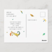 Carte postale Invitation Anniversaire Reptile (Dos)