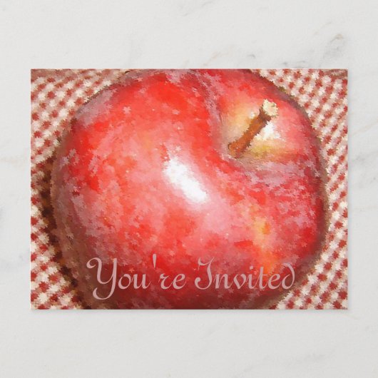 Carte Postale Invitation Apple (Devant)