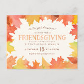 Carte postale Invitation Aquarelle Friendsgiving (Devant)