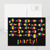 Carte postale Invitation Arc-en-ciel (Devant / Derrière)