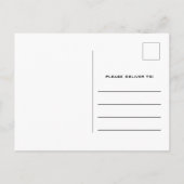 Carte postale Invitation Art déco bleu (Dos)