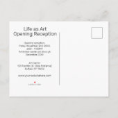 Carte postale Invitation Art Show (Dos)