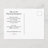 Carte postale Invitation Art Show (Dos)