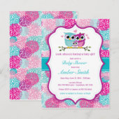 Carte Postale Invitation au Baby shower de fille de hibl (Devant / Derrière)