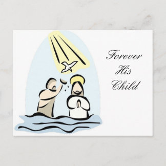 Carte Postale Invitation au baptême