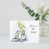 Carte Postale Invitation au baptême (Debout devant)