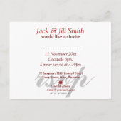 Carte Postale Invitation au cocktail Esprit Batik Rouge Blanc (Dos)