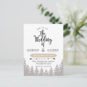 Carte Postale Invitation au mariage d'évasion de Woodland (Debout devant)