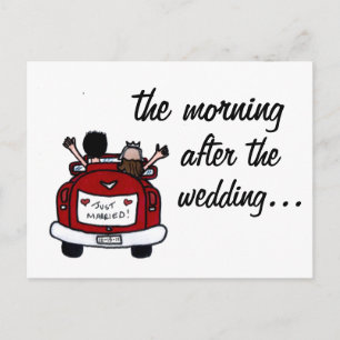 Carte Postale Invitation au petit déjeuner de mariage