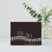 Carte postale invitation au piano (Debout devant)