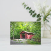 Carte Postale Invitation au Pont couvert par le pays (Debout devant)