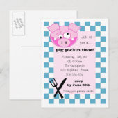 Carte Postale Invitation au rôti de porc (Devant / Derrière)