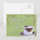 Carte Postale Invitation au thé nuptial (Devant / Derrière)