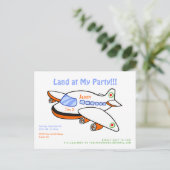 Carte postale Invitation avion de mon parti (Debout devant)