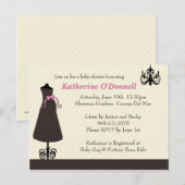 Carte Postale Invitation baby shower (Devant / Derrière)