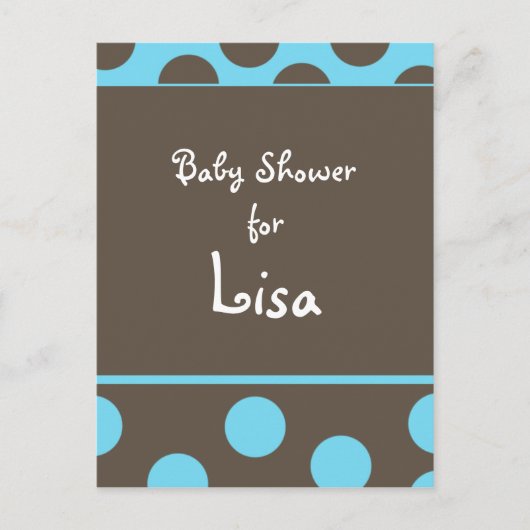 Carte Postale Invitation baby shower (Devant)