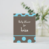 Carte Postale Invitation baby shower (Debout devant)