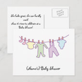 Carte Postale Invitation baby shower (Devant / Derrière)