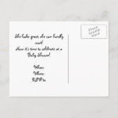 Carte Postale Invitation baby shower (Dos)