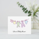 Carte Postale Invitation baby shower (Debout devant)