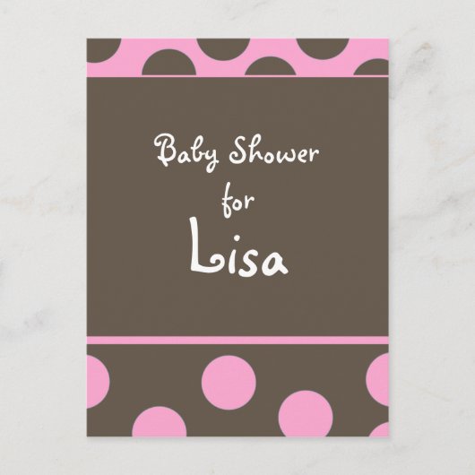 Carte Postale Invitation baby shower (Devant)