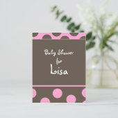 Carte Postale Invitation baby shower (Debout devant)