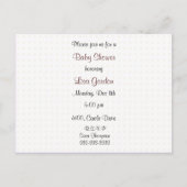 Carte Postale Invitation baby shower (Dos)