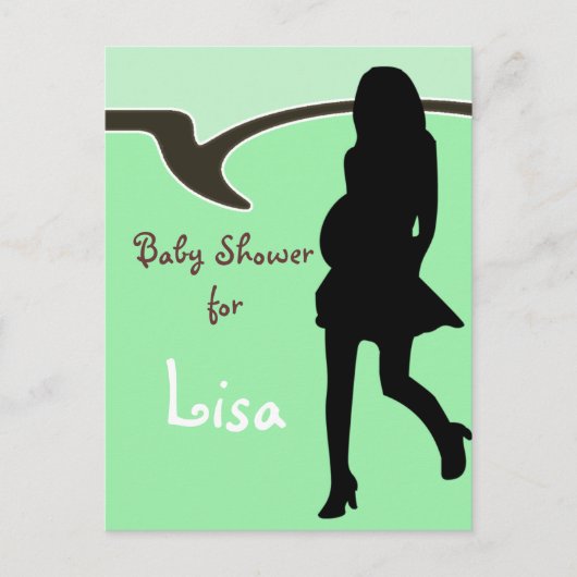 Carte Postale Invitation baby shower (Devant)