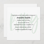 Carte postale INVITATION baby shower (Devant / Derrière)