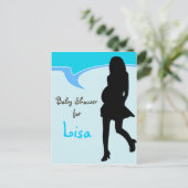Carte Postale Invitation baby shower (Debout devant)