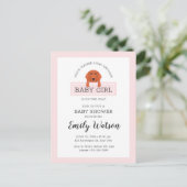 Carte postale Invitation Baby shower Dachshund (Debout devant)