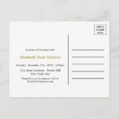 Carte Postale Invitation Baby shower de Bohemian Elephant & Chev (Dos)