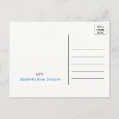 Carte Postale Invitation Baby shower de Chouette blanche (Dos)