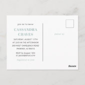 Carte postale Invitation Baby shower Fiesta (Dos)