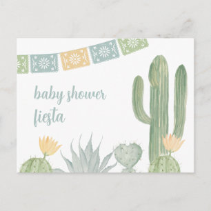 Carte postale Invitation Baby shower Fiesta