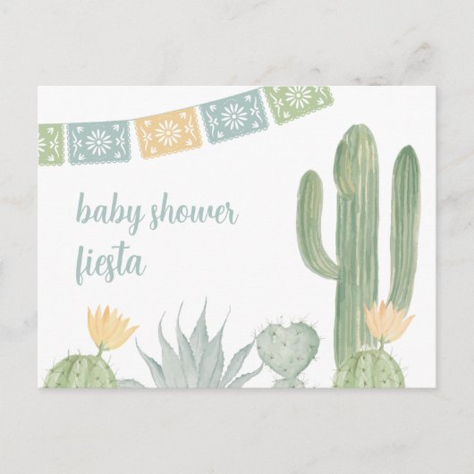 Carte postale Invitation Baby shower Fiesta (Devant)