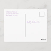 Carte postale Invitation Baby shower Floral Berry (Dos)