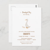 Carte postale Invitation Baby shower Goose (Devant / Derrière)