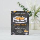Carte Postale Invitation Baby shower Halloween (Debout devant)