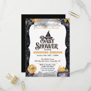Carte Postale Invitation Baby shower Halloween
