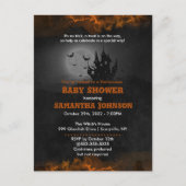 Carte Postale Invitation Baby shower Halloween éffrayant (Devant)