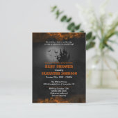 Carte Postale Invitation Baby shower Halloween éffrayant (Debout devant)