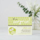 Carte Postale INVITATION baby shower :: hibou surprise 2 (Debout devant)